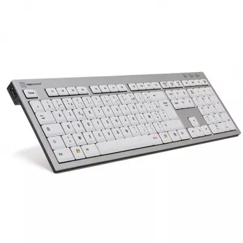Logickeyboard SKB-AJPU-FR tastatūra USB AZERTY franču alumīnija balta