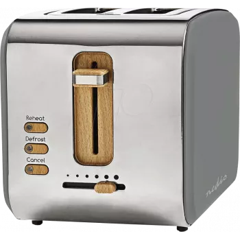 NEDIS N KABT510EGY - Toaster, 2 plati sloti, Soft-Touch, Pelēks (KABT510EGY)