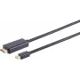 Video kabeļa adapteris S/CONN 10-53045 3 m Mini DisplayPort–HDMI, melns