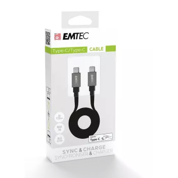USB-C kabelis Emtec T700C2 1,2 m melns