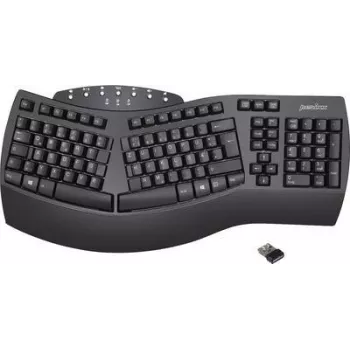 Perixx 11353 Melna ergonomiska tastatūra ar dalītu taustiņu izkārtojumu