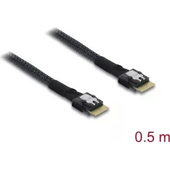 DELOCK PCIe 4.0 Slim SAS SFF-8654 4i kabelis 0.5 m