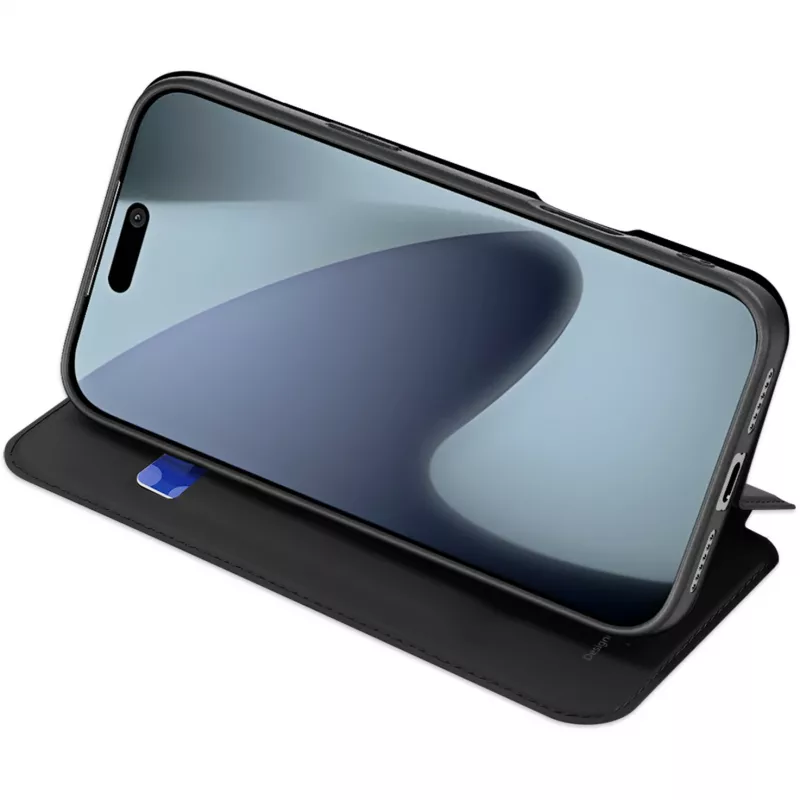 Nevox Vario Series grāmatveida maciņš Apple iPhone 17 Pro, melns