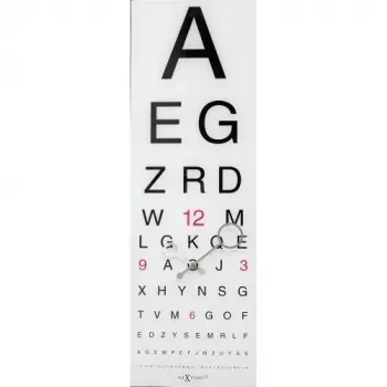 NeXtime klok 3067 Eyesight, 75x25,4 cm, sienas, balta/melna