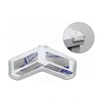 Stūra aizsargs pašlīmējošs DeLOCK 40 x 40 x 13 mm caurspīdīgs