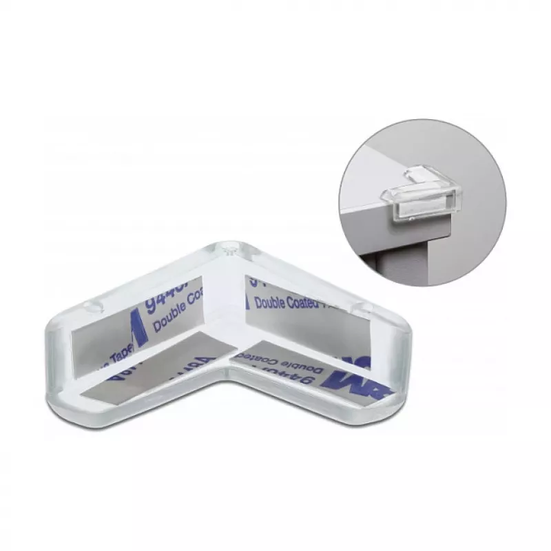 Stūra aizsargs pašlīmējošs DeLOCK 40 x 40 x 13 mm caurspīdīgs