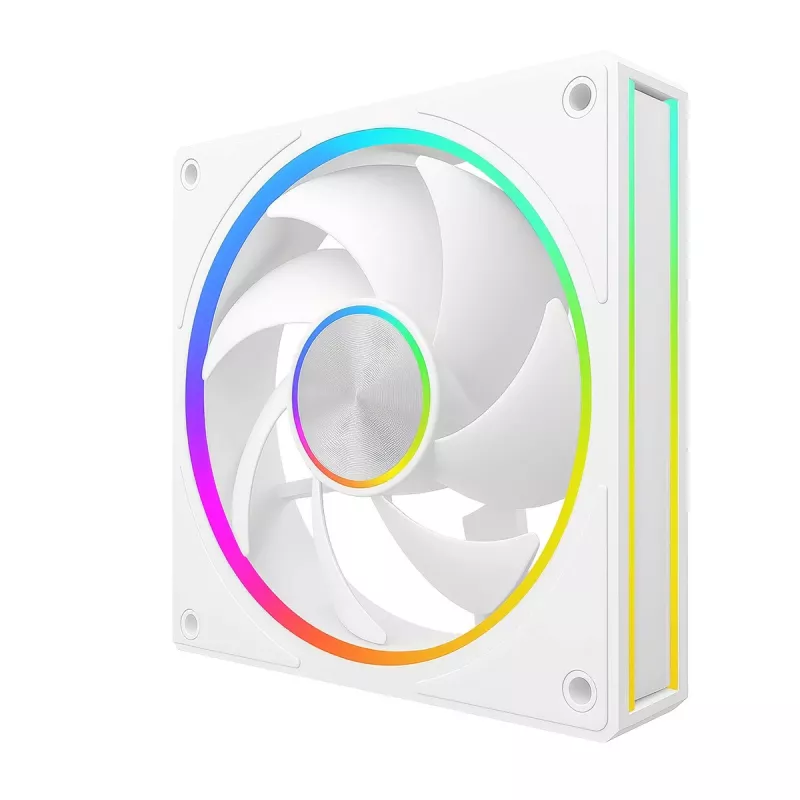Korpusa ventilators MODECOM VOLCANO LOOP 120 ARGB White — 120 mm, ARGB apgaismojums, PWM atbalsts, 400–1400 RPM