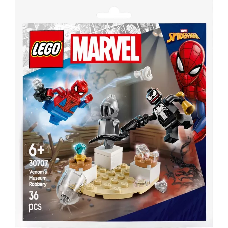 Konstruktors LEGO Venoma muzeja aplaupīšana polimaisiņu komplekts 30707 — Marvel Super Heroes, neliels kolekcionējams rotaļu komplekts