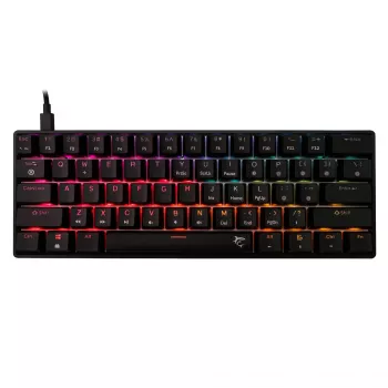 Mehāniskā spēļu tastatūra White Shark Shinobi-2 ar Red slēdžiem, Melna, US izkārtojums