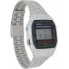 Digitālais pulkstenis CASIO A168WA sudraba krāsā — ūdensizturīgs, LED displejs