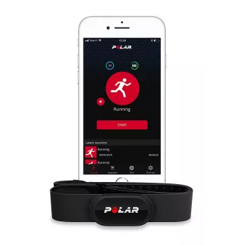Polar H10 izmērs M-XXL - Sirds ritma monitors telefonam, GPS pulkstenim, aktivitāšu izsekotājam - Melns (92075957)
