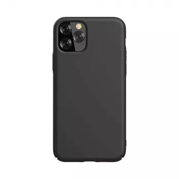 Silikona maciņš Devia Nature Series iPhone 12 Pro Max — melns, mīksts pieskāriens aizsargmaciņš
