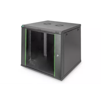 Sienas stiprinājuma tīkla skapis Digitus DN-19 12U-6/6-EC-SW