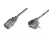 DIGITUS strāvas vads, leņķa Schuko – C13, 2,5 m, melns