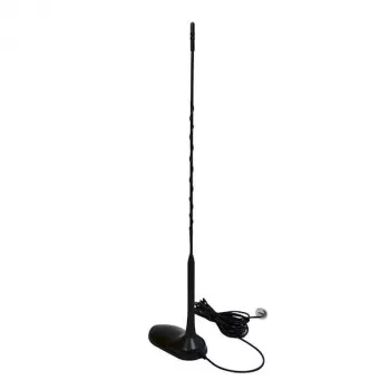 Antena PNI Extra 45 CB, 26–30 MHz, 150 W PEP, 50 Ω, PL259, 4 m kabelis, 500 mm augstums, melna