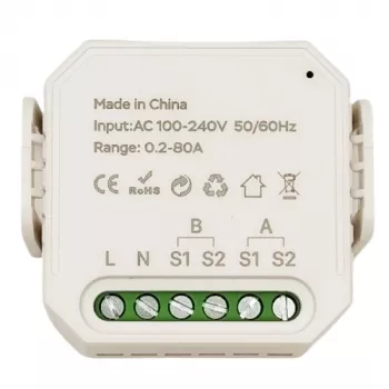 Tuya HS084097 viedais enerģijas skaitītājs, 2 kanāli, 80A, Wi-Fi