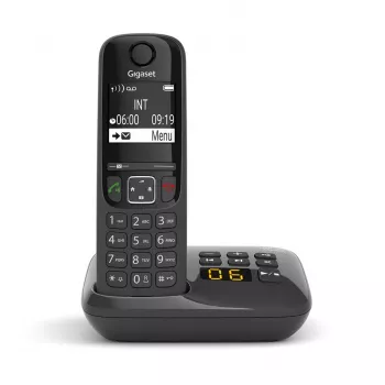 Gigaset AS690A analogais/DECT telefons ar zvanītāja ID, melns