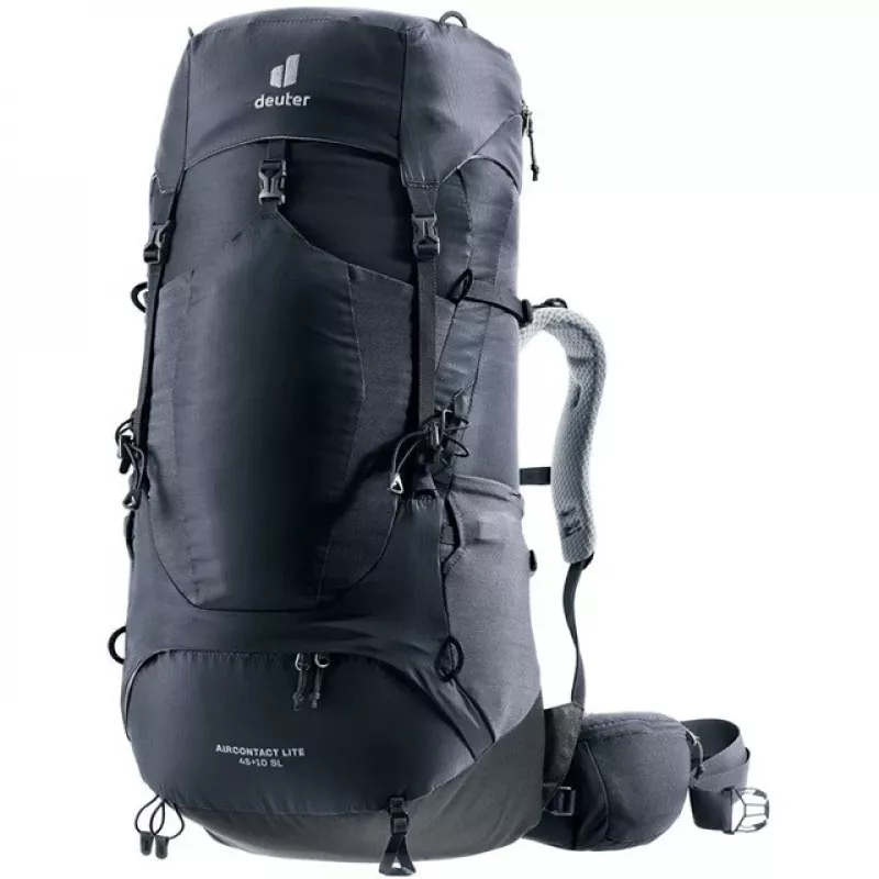 Deuter Aircontact Lite 45+10 SL Sieviešu pārgājienu mugursoma Melna