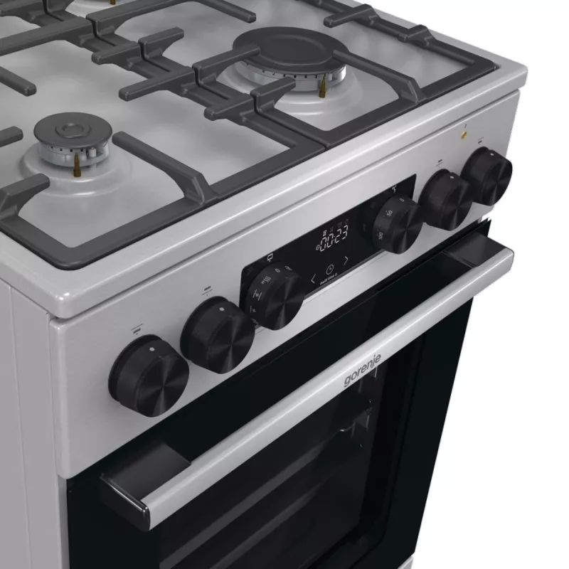 Gorenje GKS5C71XF Brīvi stāvoša plīts ar cepeškrāsni Sudraba