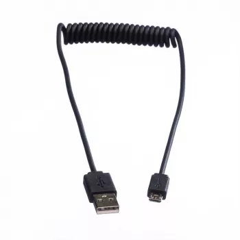 ROLINE USB 2.0 spoles kabelis - A - Micro B - taisns/taisns 1,0 m - ekranēts - USB 2.0 Micro B - 1 mm - spolēts (11.02.8317)