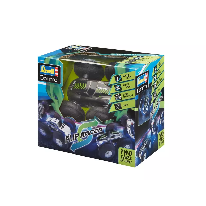Revell Control 24634 Stunt Car FlipRace Ieejas līmeņa elektriskais RC monster truck ar visu riteņu piedziņu (24634)