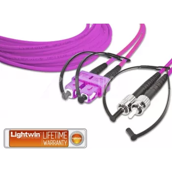 Lightwin LDP-50 SC-ST 5.0 OM4 optiskās šķiedras kabelis 5 m violets (LDP-50 SC-ST 5.0 OM4)