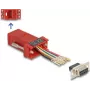 DeLOCK D-Sub 9 sievišķais uz RJ45 sievišķais montāžas komplekts sarkans VGA RJ-45