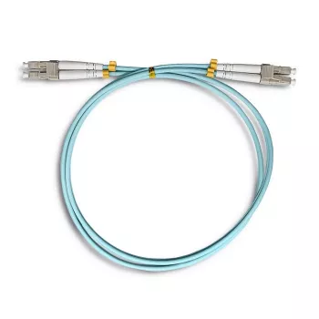 Qoltec šūšanas kabelis - LC/UPC Multimode (M) uz LC/UPC Multimode (M) - 1 m - optiskais kabelis - Duplex - 50/125 mikroni - OM3 - bezhalogēna