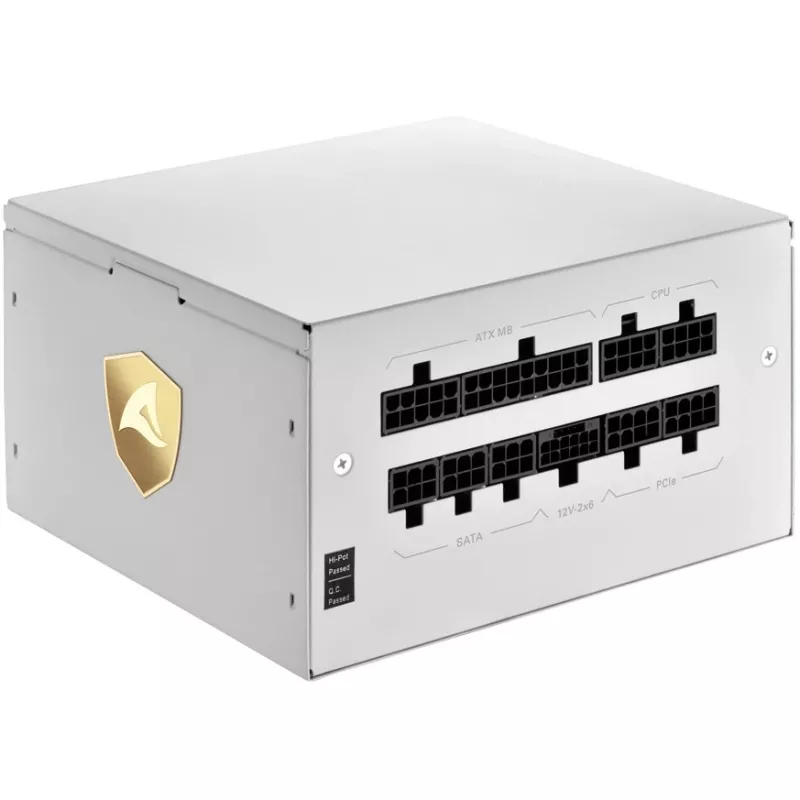 Sharkoon Rebel P20 750 White 1x 12 kontaktu augstas jaudas savienotājs 4x PCIe kabeļu pārvaldība - PC/servera barošanas bloks