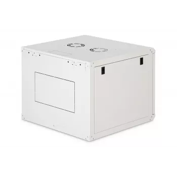 Sienas stiprināms 19 collu skapis DIGITUS Dynamic-N DN-37106 — 9U, 600x600 mm, IP20, atslēgas slēdzene