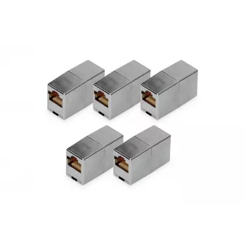 RJ45 modulārais savienotājs Digitus DN-93901-5 5 gabali, zeltīti kontakti, sudraba krāsa