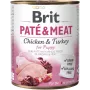 Brit Paté & Meat 800 g mitrā suņu barība junioriem, tītars un vista, bezgraudu, 75% mitrums