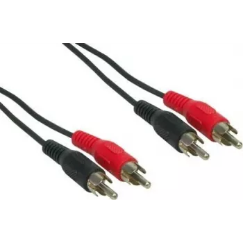 Audio kabelis e+p B 33 1.5m 2xRCA Melns