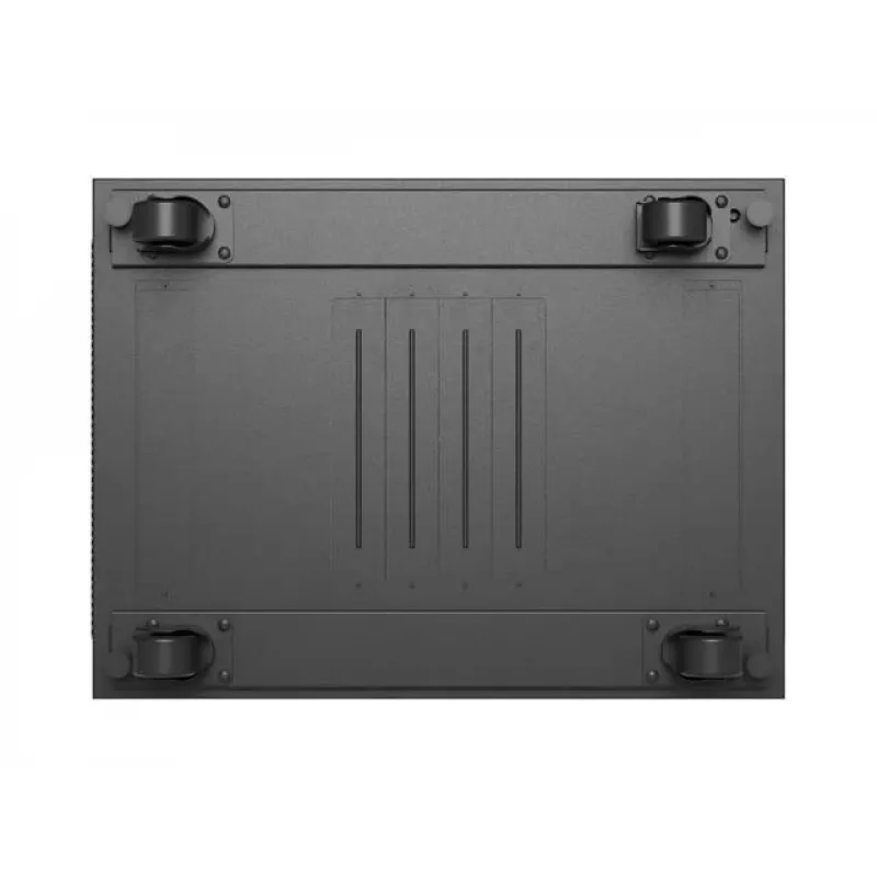 Tīkla skapis LANBERG 19 inch 24U 600x800 mm melns ar stikla durvīm un LCD izgriezumu (Flat Pack) v2