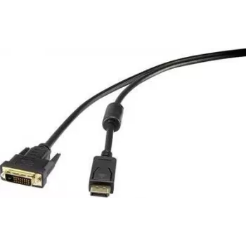 Renkforce RF-3301142 Video kabeļa adapteris 1 m DisplayPort–DVI-D Melns