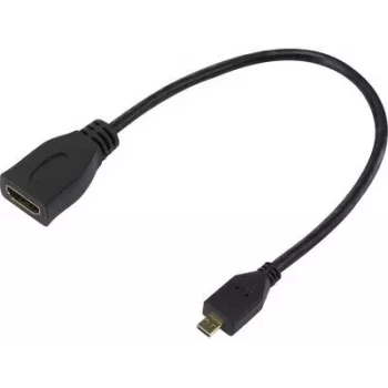 SpeaKa Professional HDMI adapteris [1x HDMI kontaktdakša D Micro - 1x HDMI ligzda] Melns, apzeltīti kontakti (SP-7870588)