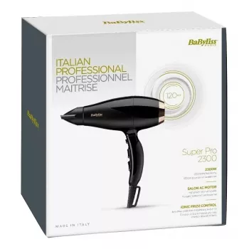 Matu žāvētājs BABYLISS Super Pro 2300, 2300 W, AC motors, 2 ātrumi, 3 siltuma līmeņi, jonu, aukstā poga, keramika, 120 m³/h
