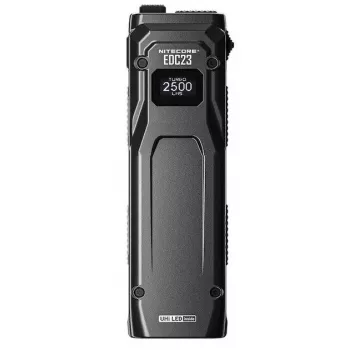 Rokas lukturītis Nitecore EDC23 — kompakts, uzlādējams, melns