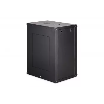 Sienas stiprinājuma tīkla skapis 19 inch Dynamic-N 16U 600x450 melns DN-37113