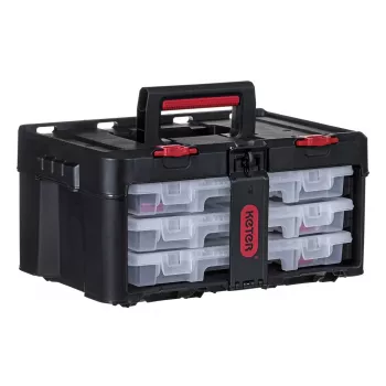Instrumentu kaste KETER Stack'N'Roll (17210831/253380) ar 3 organizatoriem Melna
