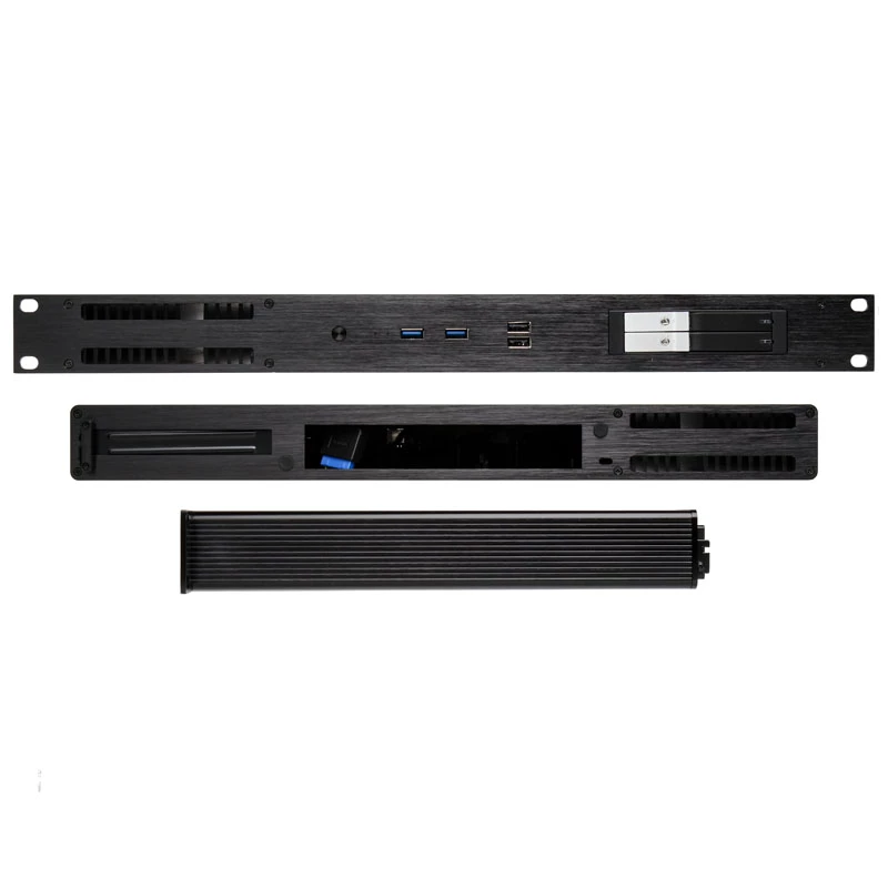 Servera korpuss Akasa Galileo TU1 Rack Melns