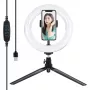 Statīvs Puluz ar 20cm LED gredzena lampu Vlogging PKT3073B