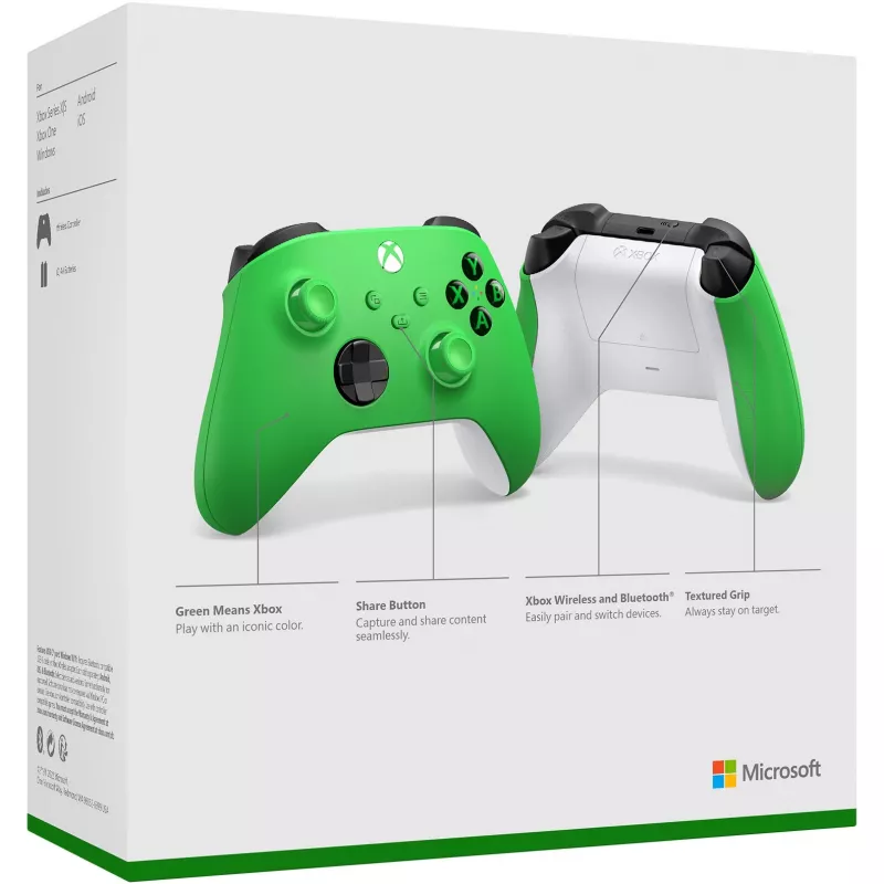 Microsoft QAU-00091 Green bezvadu kontrolieris
