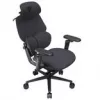 Spēļu krēsls thunder x3 FLEX Pro Fabric Grey — ergonomisks grozāms sēdeklis, regulējami roku balsti un atzveltnes slīpums
