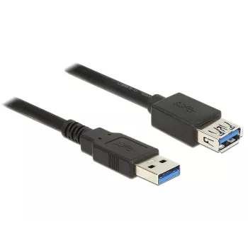 USB pagarinātājvads DeLOCK 85054 USB 3.2 Gen 1 1m Melns