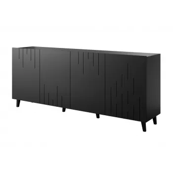 BARI kumode 200x42x82 melns matēts