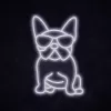 MANTA SNL66WH Franču buldoga LED neon zīme balta
