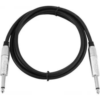 Mono 6.3 mm kabelis Omnitronic 1.5 m — 6.3mm TS (mono) instruments/līnijas kabelis, melns
