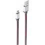 USB kabelis ShiverPeaks BS14-50096 0.9m USB A – Micro-USB B sarkans