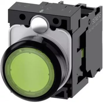 Siemens Drucktaster Frontring Kunststoff, Betätiger flach Grün SIRIUS ACT 3SU1102-0AB40-1BA0 1 St. (3SU1102-0AB40-1BA0)